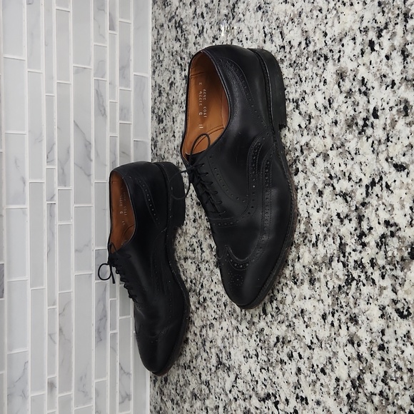 Black Allen Edmonds Chester Long Wing Oxford Dress Shoes sz 11 D leather wingtip - Picture 5 of 6